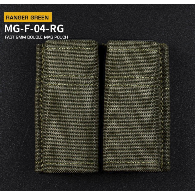 FAST Type Double 9mm Magazine Pouch - Ranger Green