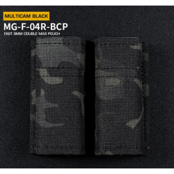 FAST type Double MOLLE sumka na 9mm pistolové zásobníky - MC Black