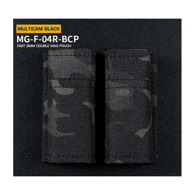 FAST type Double MOLLE sumka na 9mm pistolové zásobníky - MC Black