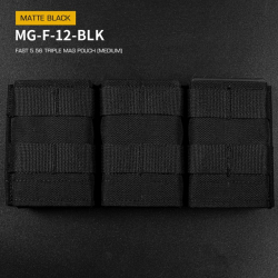 WST FAST Type 5.56 (M4) Triple Magazine MOLLE Pouch – Black