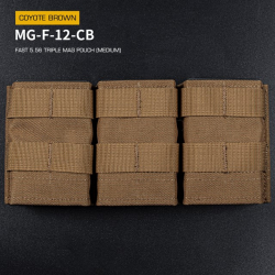 FAST type Triple MOLLE sumka na 5.56 zásobníky M4/M16, střední - coyote