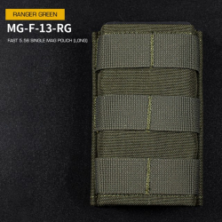 FAST type Single MOLLE sumka na 5.56 zásobníky M4/M16, dlouhá - Ranger Green