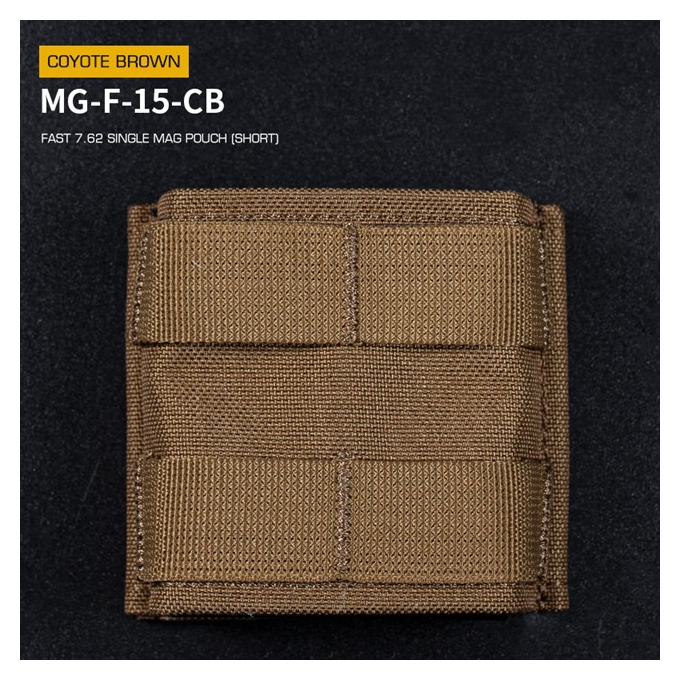 FAST Type Single 7.62 Magazine Pouch (Short) - coyote