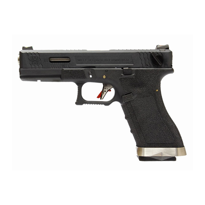 WE R8 GBB T5 Custom V4 Gas Blowback Pistol – Black | ANAREUS