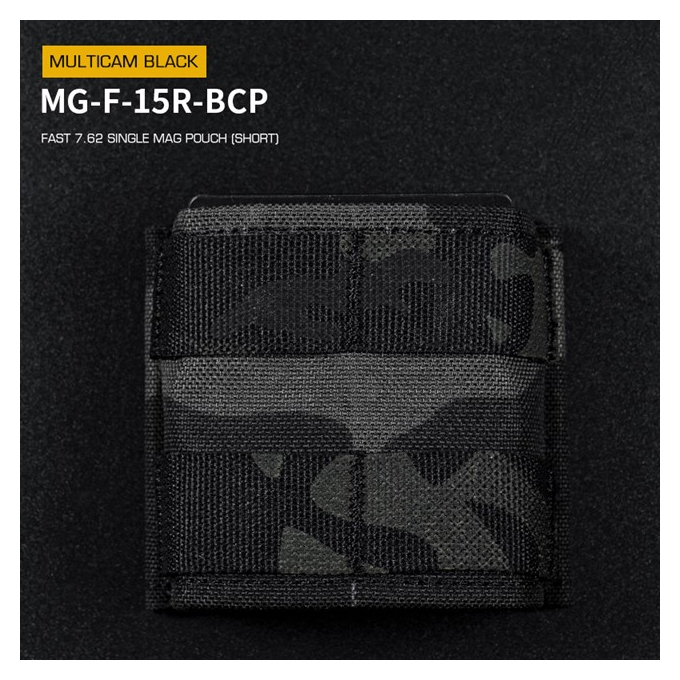 FAST type Single MOLLE sumka na 7.62 zásobníky, krátká - MC Black