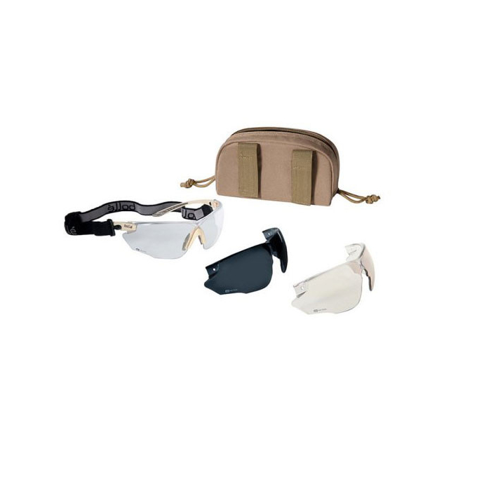 Tactical Goggles Bolle COMBAT - 3x glass - TAN