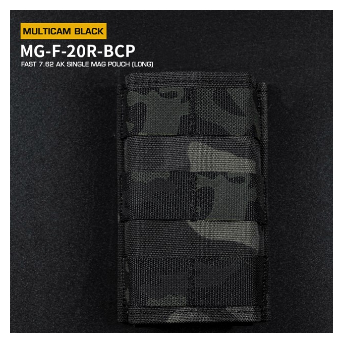 FAST type Single MOLLE sumka na 7.62 zásobníky pro AK - MC Black