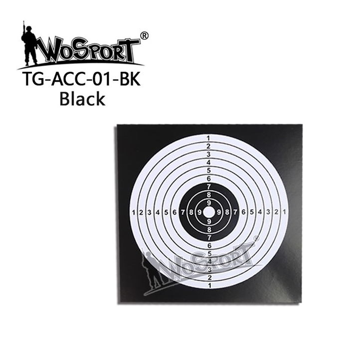 Training Target Sheet, 14x14cm, 100 pcs - Black