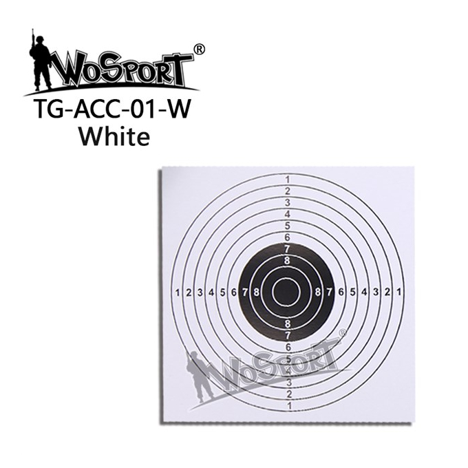Training Target Sheet, 14x14cm, 100 pcs - White