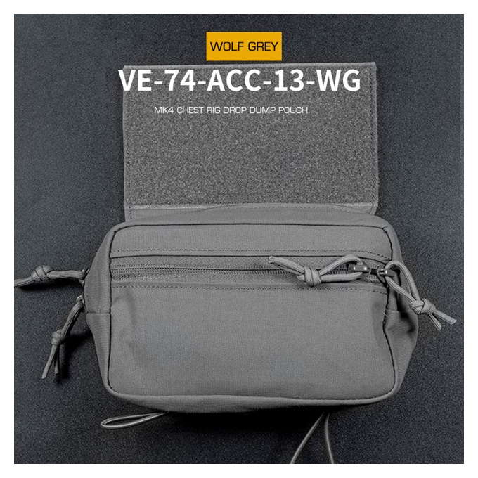 MK4 Chest Rig Drop Dump Pouch - Grey