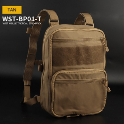 WST Tactical Flat Backpack - TAN