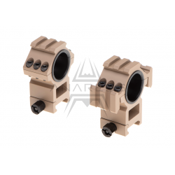 Tri-Side Rail 25.4mm / 30mm Mount Rings - Desert