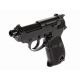 WE P38 S Gas Blowback Pistol with Silencer ( Black )