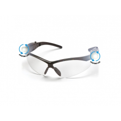 Ochranné brýle PMXTREME LED ESB6310STPLED, nemlživé - čiré