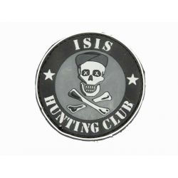 3D gumová nášivka ISIS HUNTING CLUB Patch - Černá