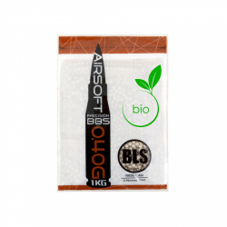 BLS airsoftové kuličky BIO UH 0,40g, 2500 BBs (sáček) - Bílá