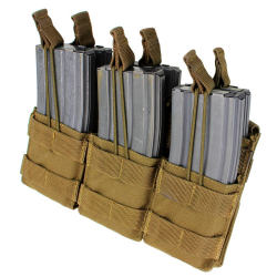 Triple Stacker Open-Top 6xM4/6xM16 Mag MOLLE Pouch Coyote