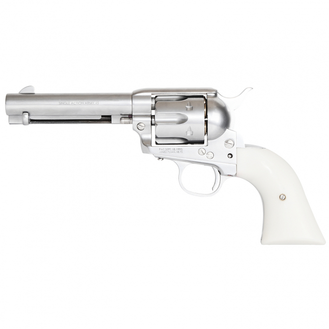 King Arms SAA .45 Peacemaker Revolver S 4" (Silver) - ver.2