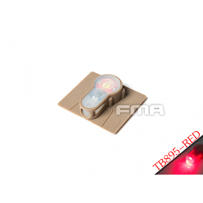 Světlo VELCRO taktické poziční FMA (TAN) - červená