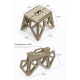 FMA Handiness Folding Chair - Sand