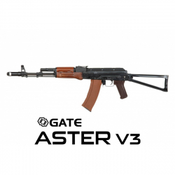 E&L AKS-74N Essential GATE ASTER SE V3 - Černá / dřevo