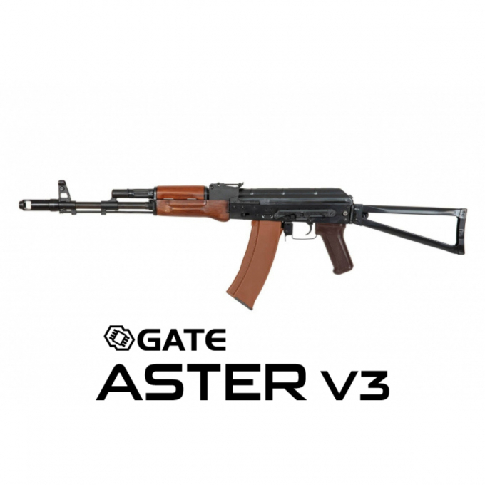 E&L AKS-74N Essential GATE ASTER SE V3 - Čierna / drevo