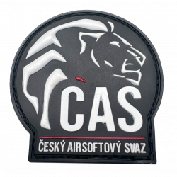 Patch "ČAS" Český Airsoftový Svaz - černý