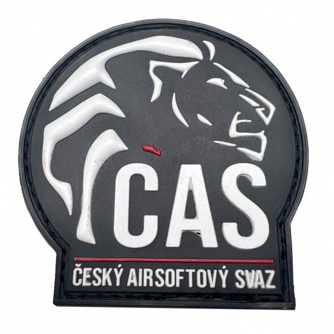 3D gumová nášivka Český Airsoftový Zväz - Čierna