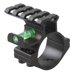 Scope ring w/ top rail and air bubble