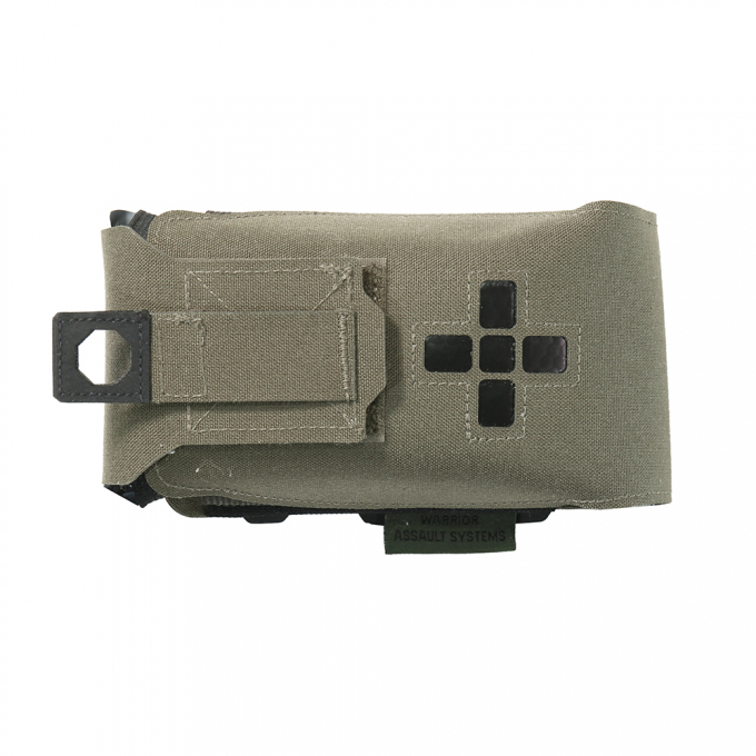 Small Horizontal Individual First Aid Kit pouch, Laser Cut, Ranger Green