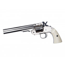Revolver Schofield 6", stříbrný & Ivory Grip