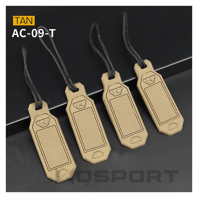 Personalized tag - 4pcs, TAN