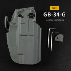 Opaskové plastové pouzdro GB34 - holster pro GLOCK 19/VP9/USP, šedé