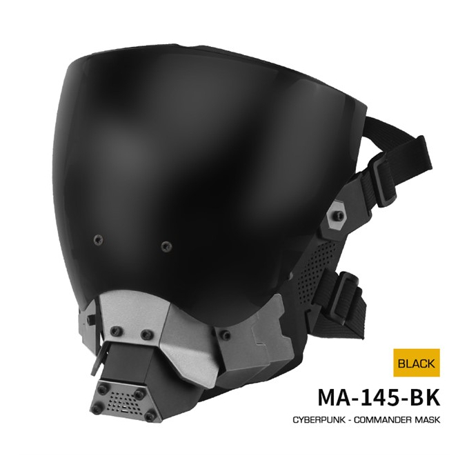 Cyberpunk Commander Mask - Black