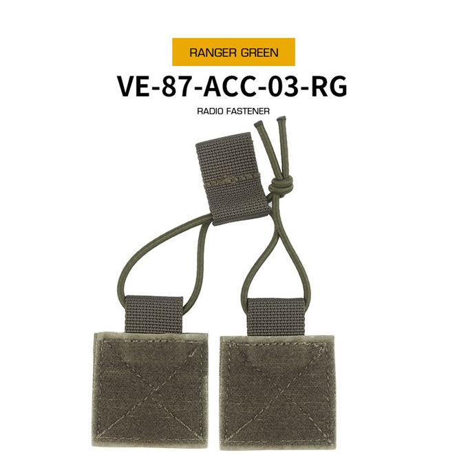 Fastener with velcro for open pouch - Ranger Green