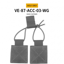 Fastener with velcro for open pouch - Grey