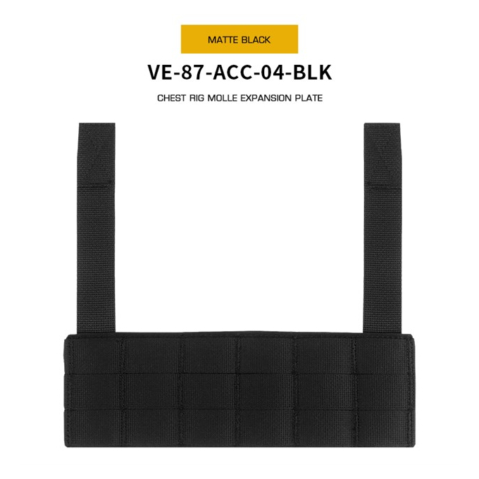 Chest Rig MOLLE Expansion Plate - Black