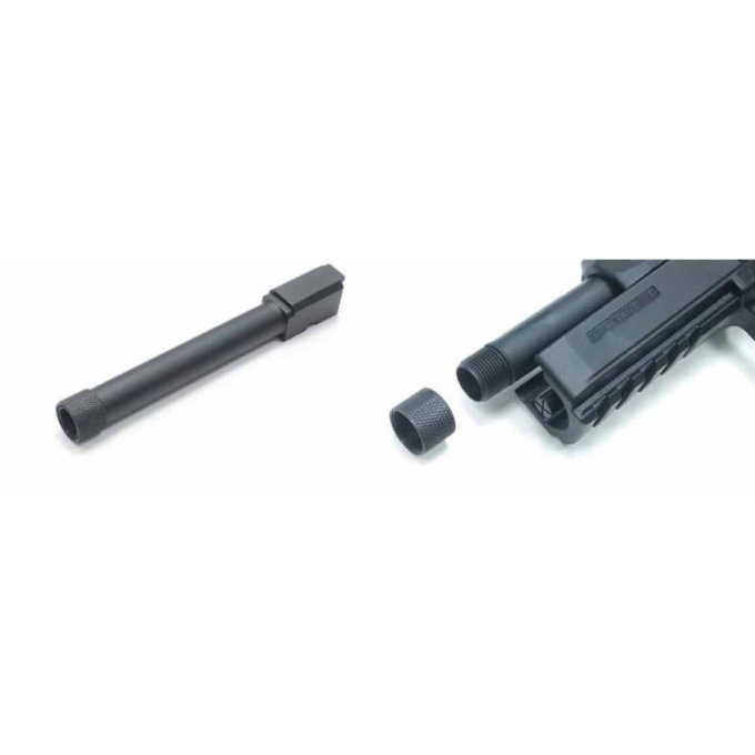 Threaded metal outer barrel, for CZ P-09