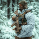 Winter camouflage waterproof coverall - set