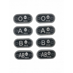 Blood patch AB POS - TYPE D - black/white