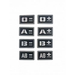 Blood patch B NEG - TYPE A - black/white