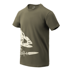 T-Shirt (Full Body Skeleton) - Olive Green