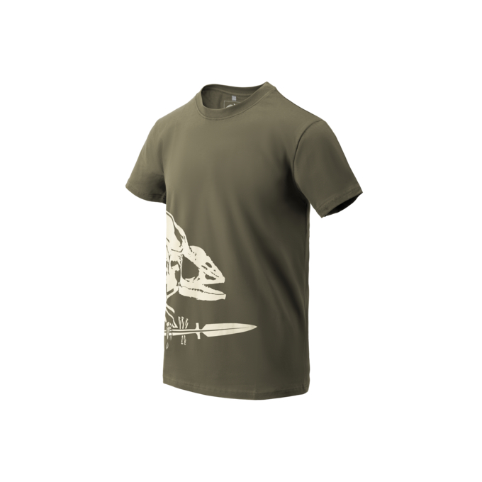 T-Shirt (Full Body Skeleton) - Olive Green