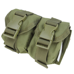 Pouch MOLLE for 2 hand grenades - green