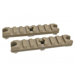 Plastová RIS lišta pro M-LOK (2kusy) - 7Slots, písková
