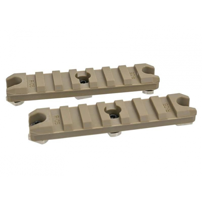 3.5" Plastic Key Rail System For M-LOK System ( 2pcs/pack) - Dark Earth