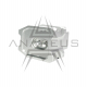 Zvětšená hliníková patka zásobníku AAP-01/C / G-series - stříbrná