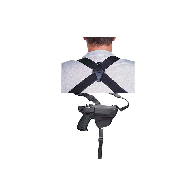 Shoulder holster horizontal combinate with KZ for pistol Pi. CZ 75/85, CZ 75 D Compact, Sig P 226/228, Glock 17/19, HK-USP, Bere