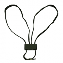 Textile disposable handcuffs - black, 5 pieces