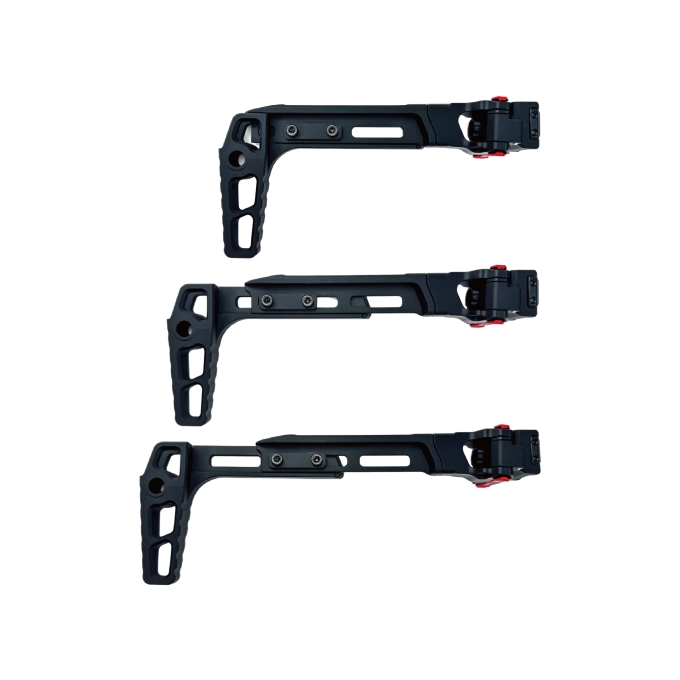 CTM CNC TwinFold Adjustable RIS Rail Stock - Black